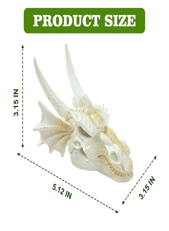 Swirge Dragon Skull Ornament for Aquarium Reptile Fish Tank Decorations Mini Betta Fish Tank Decor Accessories - Image 2